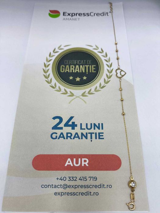 (AG43) Bratara din aur de 14K B3559 - 24 luni garantie!