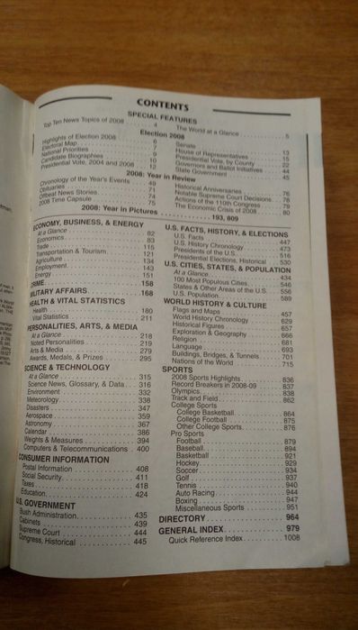 The World Almanac  2009 - Световният алманах и книга с факти 2009 г.