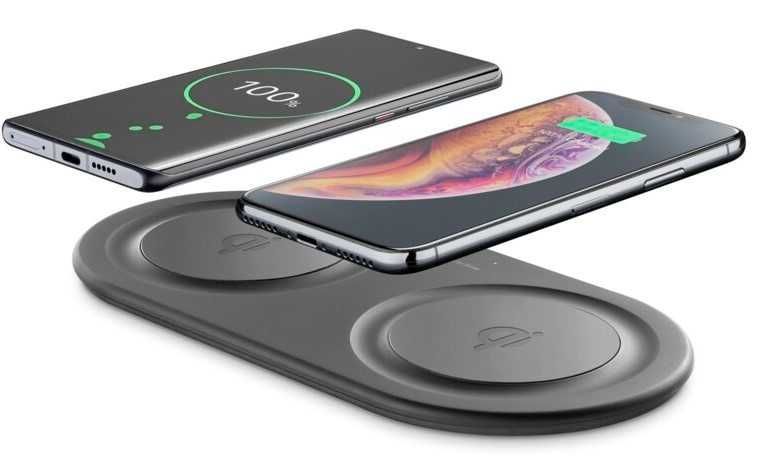 Двойно безжично зарядно; смартфон, часовник, слушалки. Wireless charge