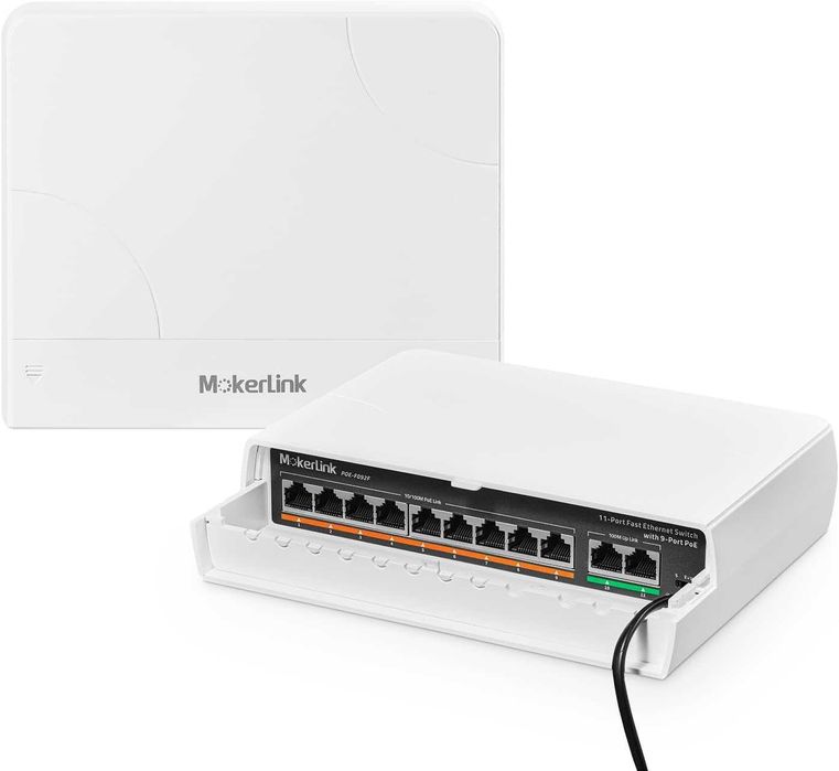Switch PoE exterior MokerLink 11 port-9 port PoE+,2 Ethernet UpLink