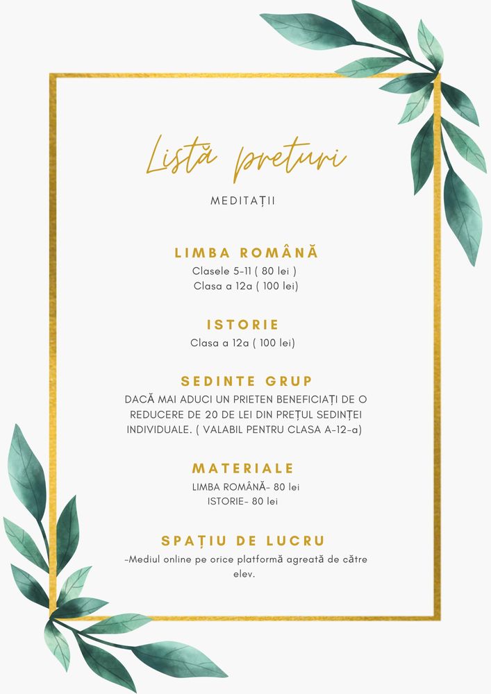 Meditatii Limba Romana/Istorie/ Sociologie(BAC , ADMITERE POLIȚIE )
