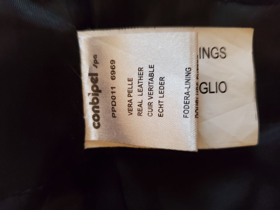 Geaca piele naturala guler blana naturala