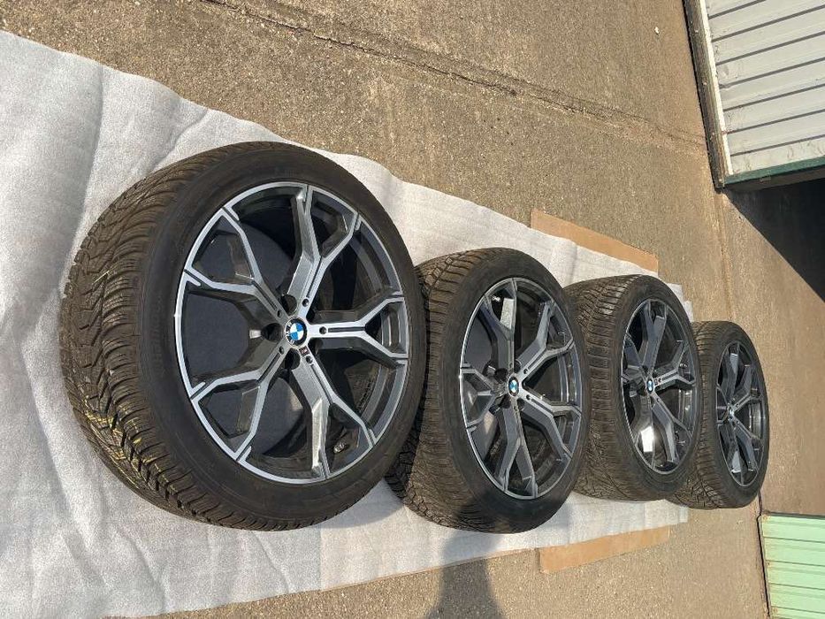 Jante originale BMW X5 G05 X6 G06 741 M cu anvelope iarna Hankook roti