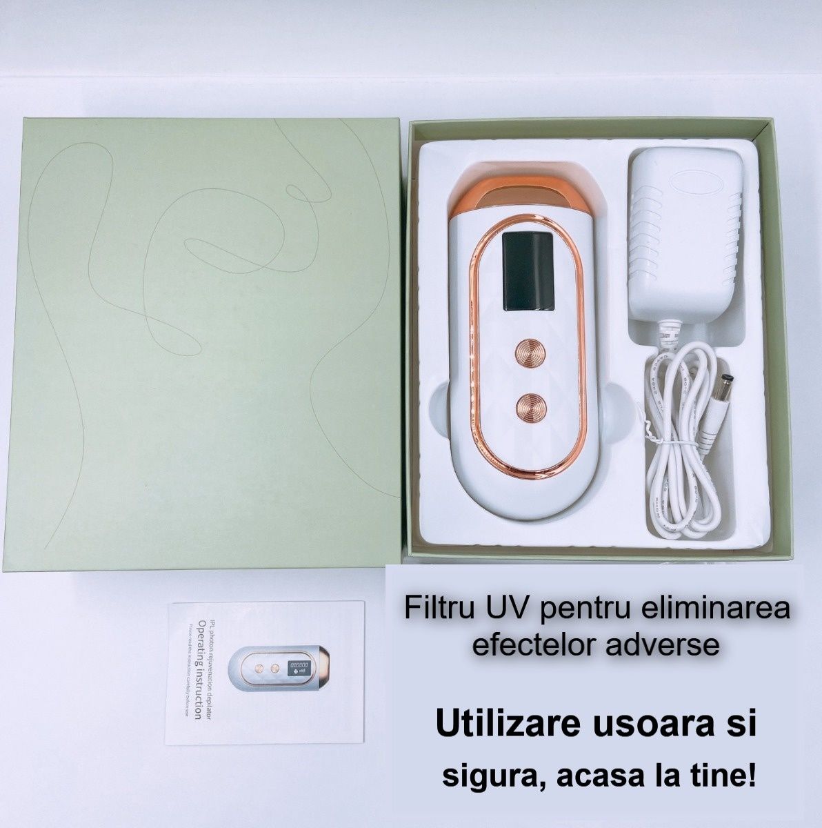 Epilator IPL PREMIUM, epilare definitiva, sigur, eficient, 990.000 Pul