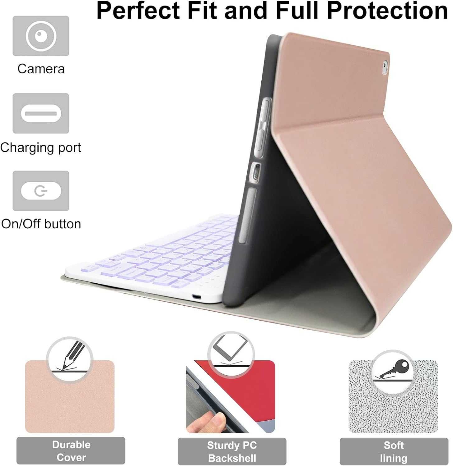 Husă cu tastatură Bluetooth Lachesis iPad 10.2 9-8-7 gen suport stilou