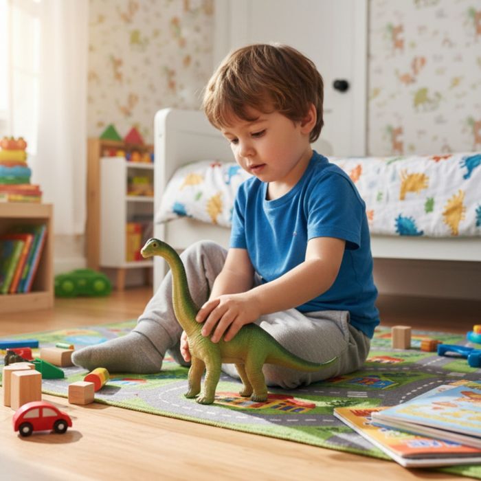 Детски комплект фигурки динозаври със звук – DINOSAUR ERA 6 броя