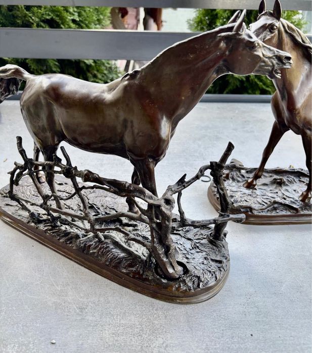 Vand Statuete bronz P.J. Mêne „Djinn Étalon Barbe”aduse din Paris 1856