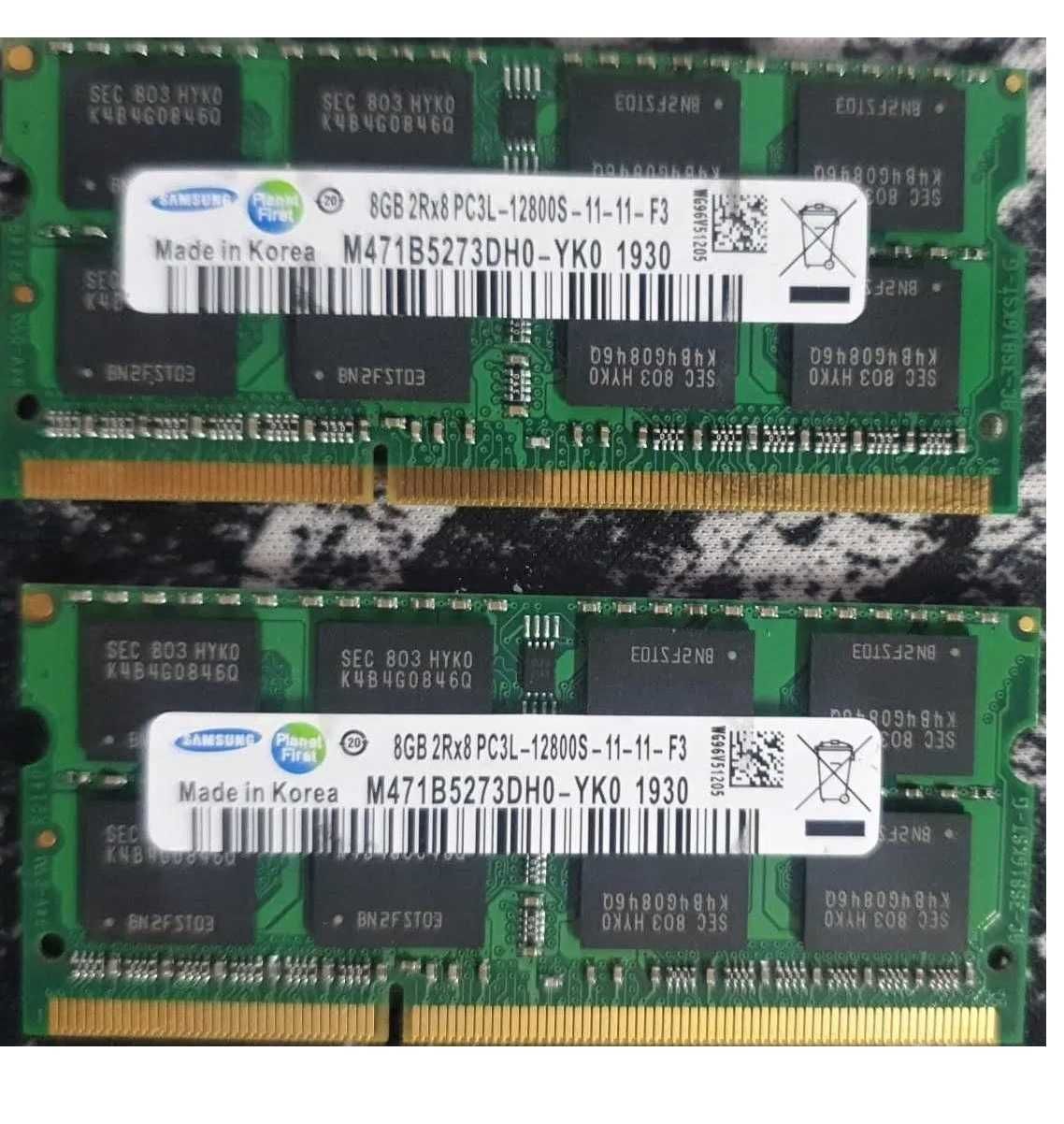 kit 16gb ddr3-2x8gb samsung pc3l-12800-11-11-f3