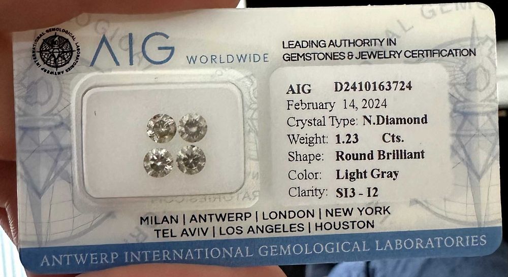 Diamant natural 1,23 ct SI3 - I2