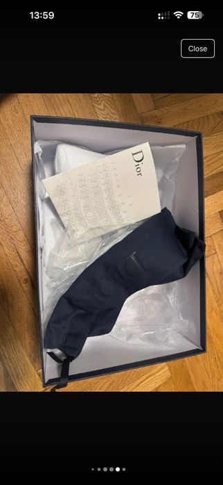 Dior B28 Black Beige Oblique High Top Trainer - 43