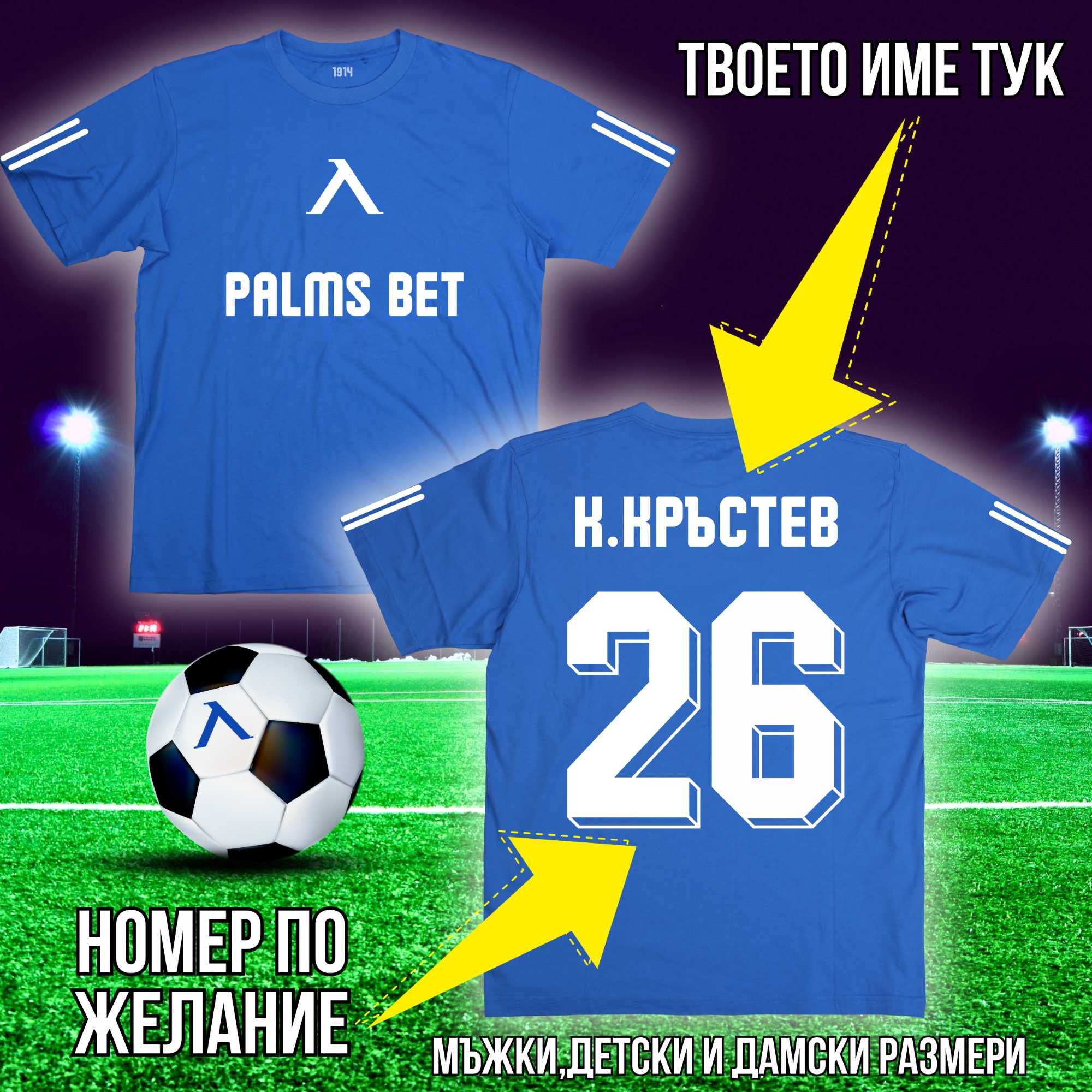 Левски София тениска с Име и Номер, тениски levski sofia