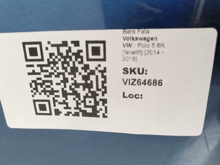 Предна броня Фолксваген / Volkswagen VW Polo 5 6R [фейслифт] Оригиналн