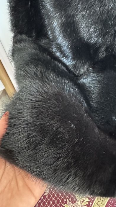 Шуба норка черный бриллиант