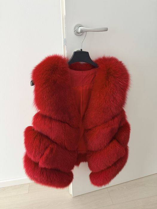 Vand vesta de blana naturala vulpe M