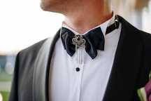 Costum de ocazie/mire Pasha Men's Wear   4 piese negru.