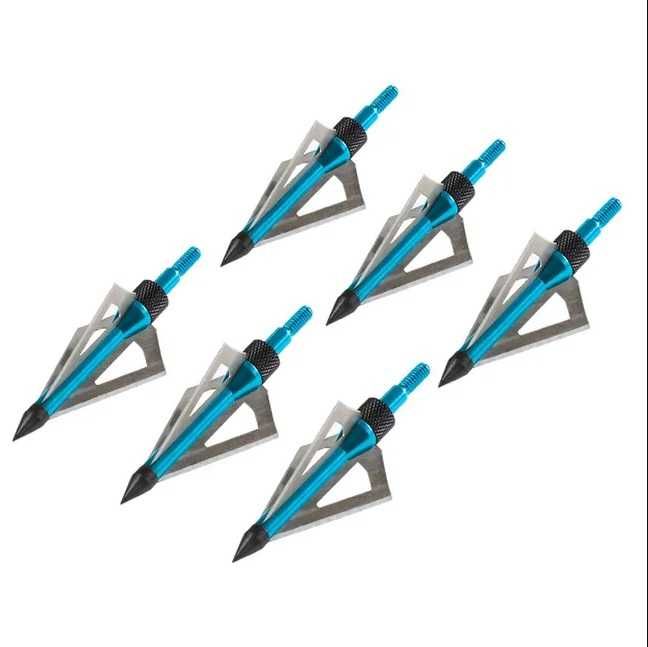 Set 6 buc de varf varfuri vanatoare sageti arc arbaleta 3 lame vanat