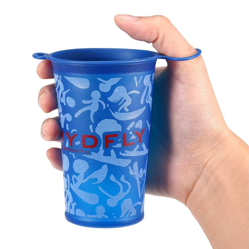 Сгъваема чаша 200ml | Бягане, туризъм, къмпинг | Лека и компактна
