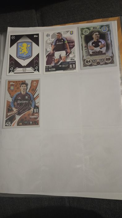 4 cartonașe rare match attax aston villa bundle