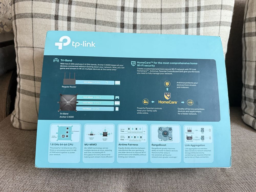 Wi-Fi роутер TP-Link Archer C4000 (AC4000), мощный трибэнд