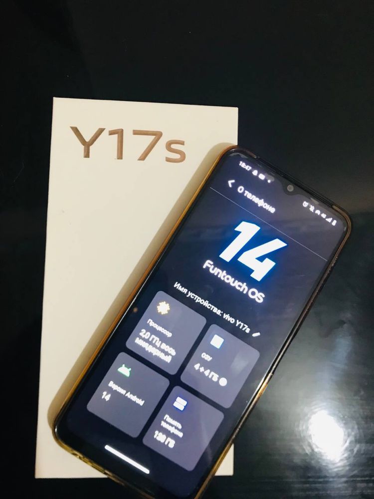 Vivo Y17 s yengide pachti aybi yoq karobka zaryatka hamasi bor