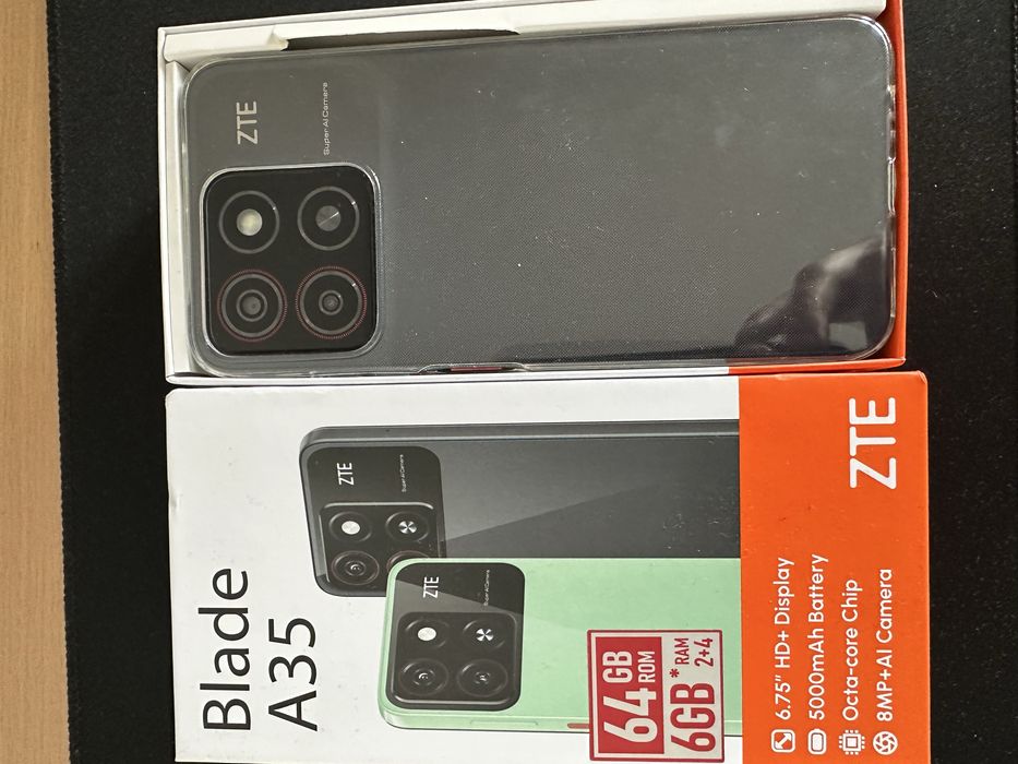 Telefon mobil ZTE Blade A35, Dual SIM, 2GB RAM, 64GB, 4G, Starry Black