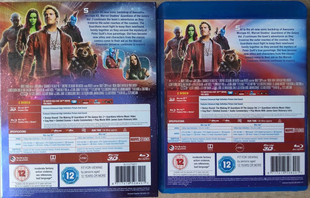 Guardians of the Galaxy Vol. 2 – Blu-ray 3D + 2D Original Marvel UK