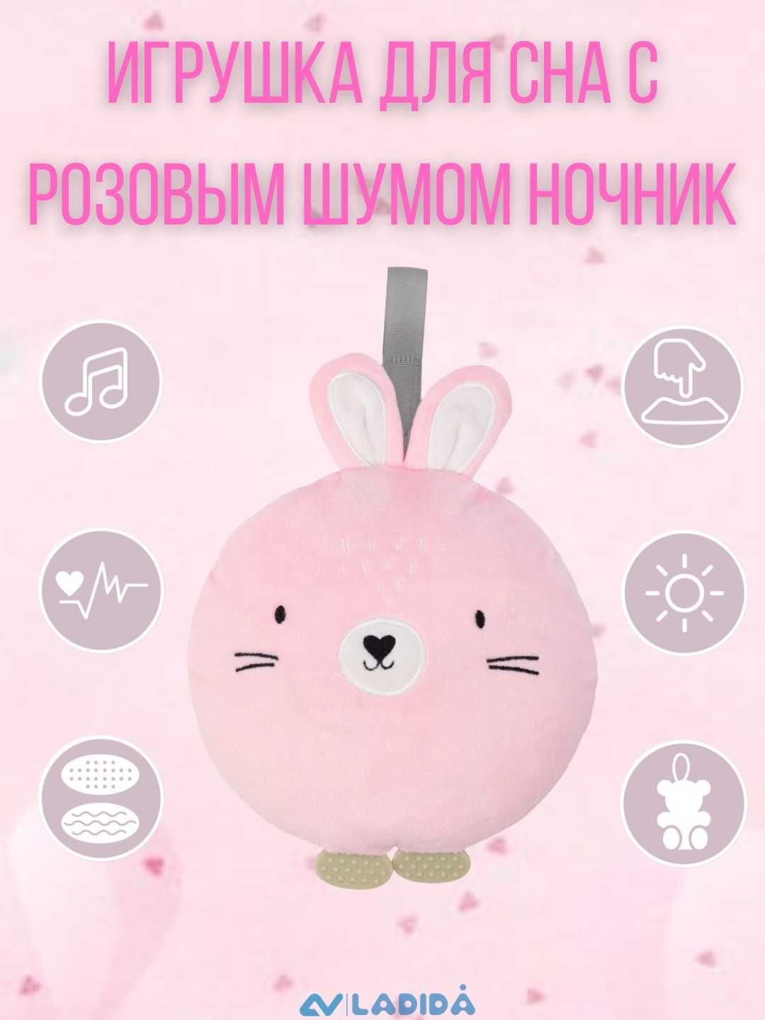 Мягкая музыкальная игрушка с прорезывателем легко крепиться на коляску