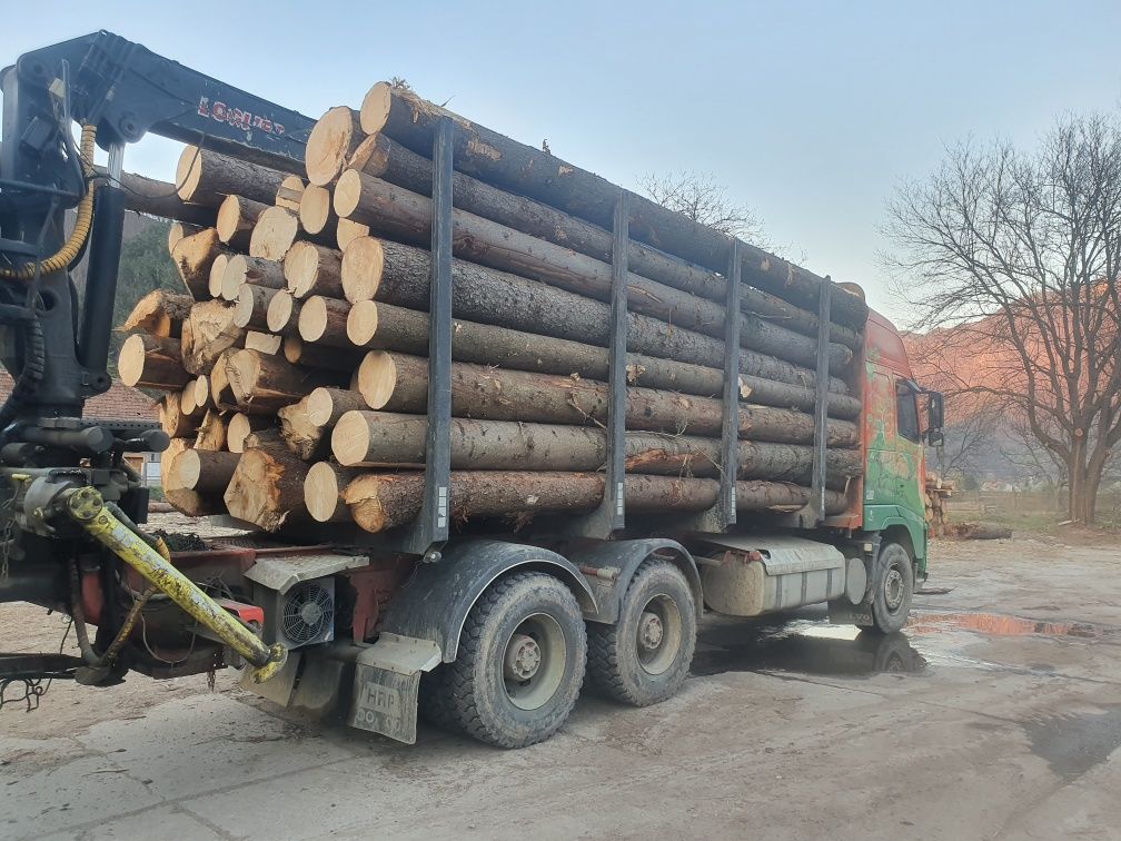 Camion volvo forestier+remorca schwarzmuller