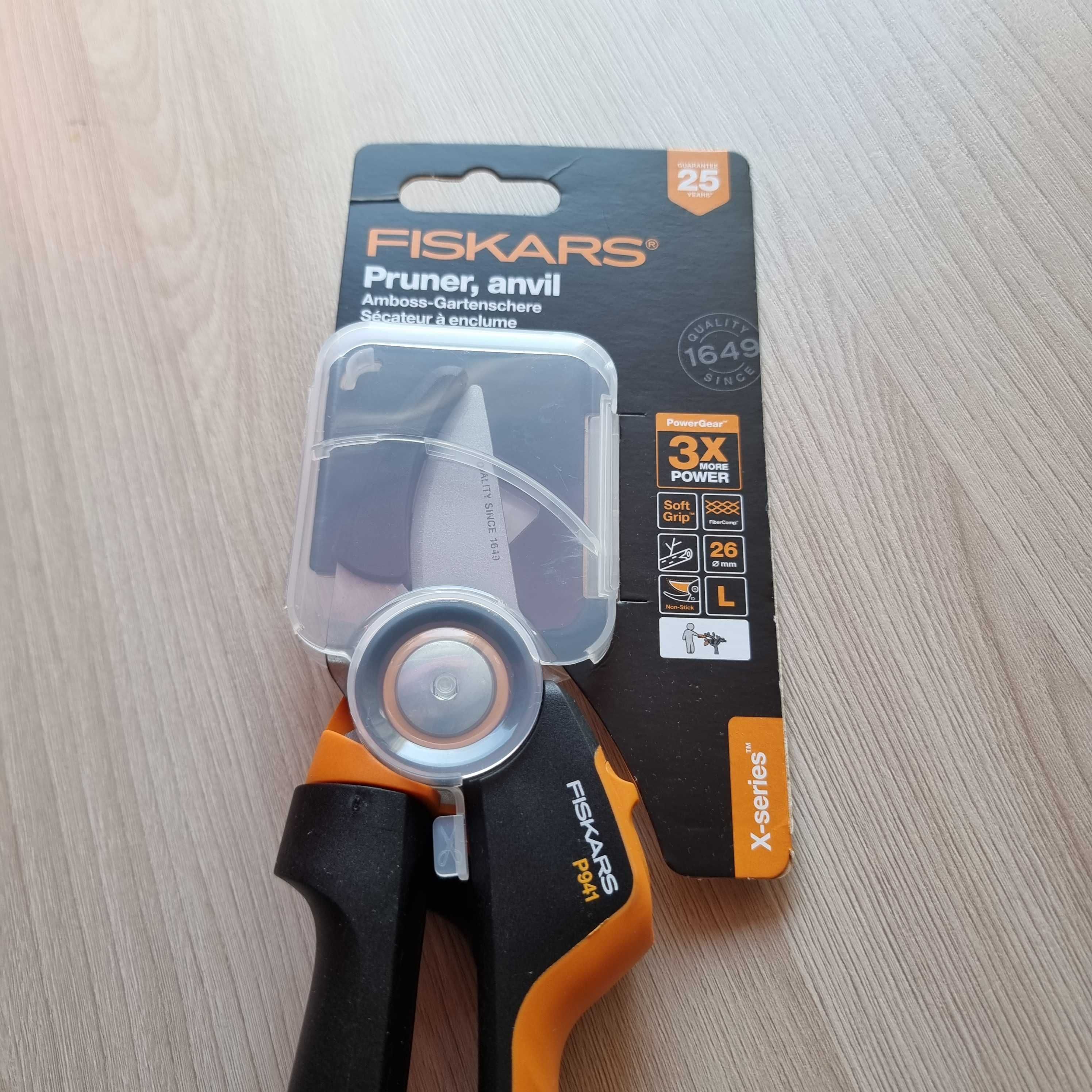 FISKARS foarfeca gradina pt taiat crengi pomi nicovala lama otel 28.5