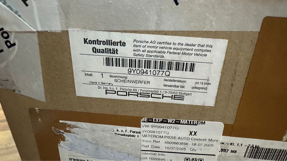 Far stanga Porsche Cayenne 9Y0 dupa 2018 cod piesa 9Y0941035L