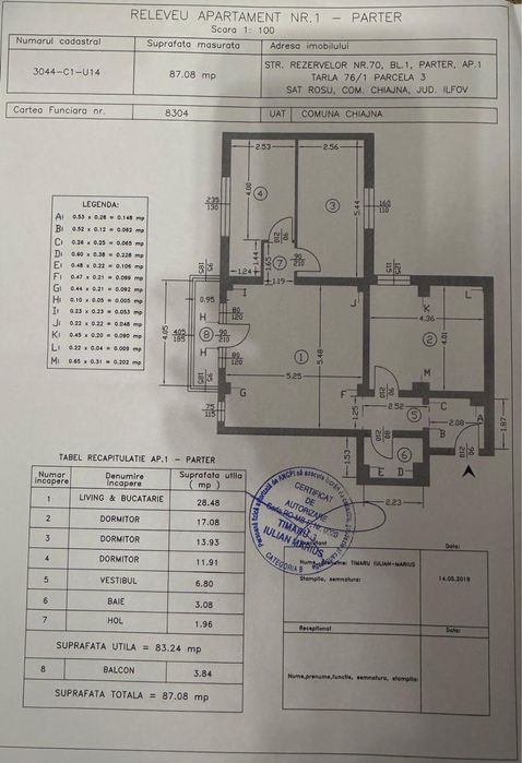 PROPRIETAR - Vand Ap. 4 camere Str. Rezervelor 70 Militari Residence