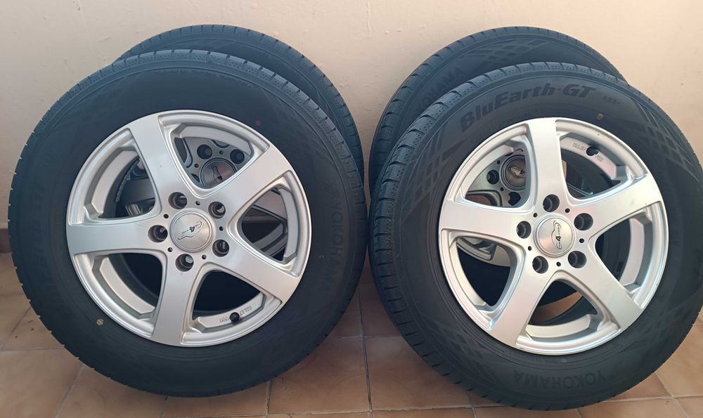 джанти 15" 5x114.3+гуми Yokohama 195/65/15