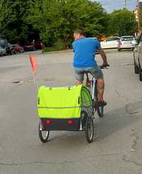 Рикша за деца - теглене от колело