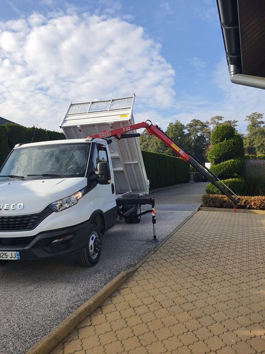 Iveco 35c16 basculabil+macara