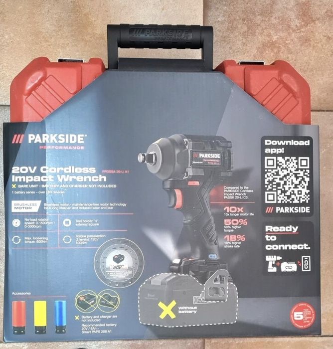 Parkside Импакт ¼" 12v 170N, Гайковерт PPBSSA 600Nm, шлайф ротационен