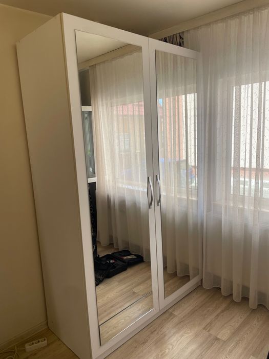 dressing alb 2 uși cu oglinzi