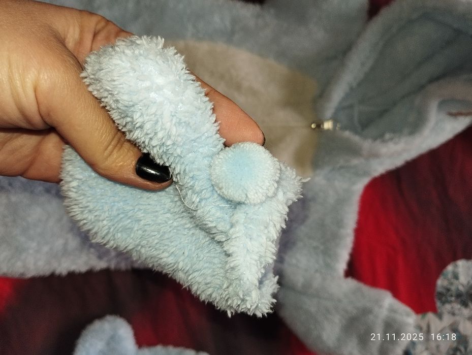 Для новорождённых камбинезон с капюшоном