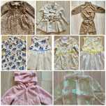 Set pardesiu/rochita fetite, blanite