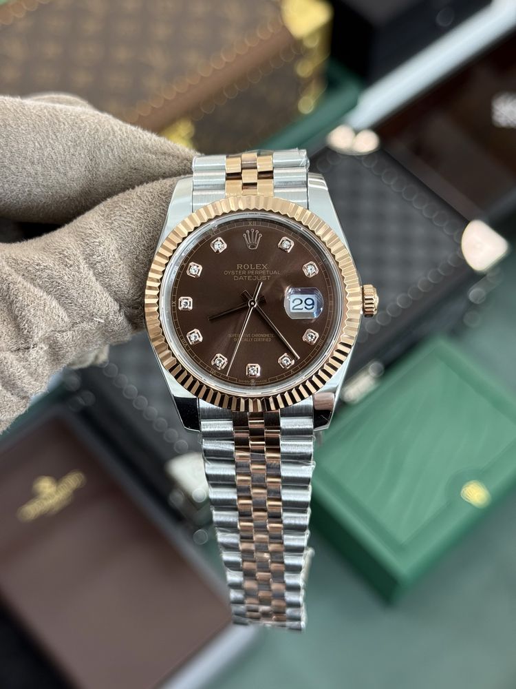 Rolex Date-Just 41 Two Tone Choco Dial
