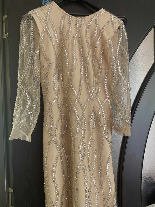 Rochie midi crem