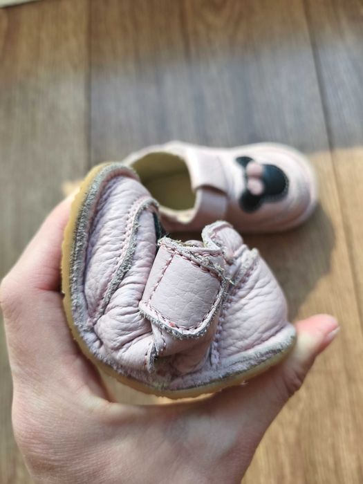 Pantofi barefoot piele naturala fetițe , mărimea 19