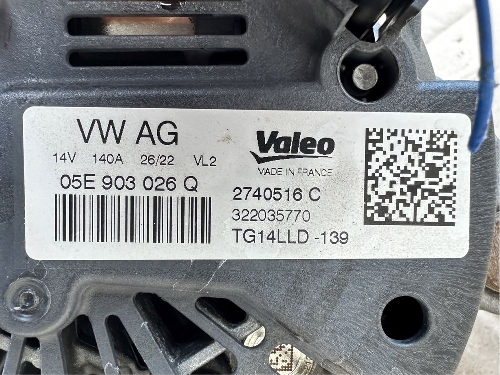 Alternator 1.0 TSI, DLA / DLAA, VW / Audi / Skoda / Seat