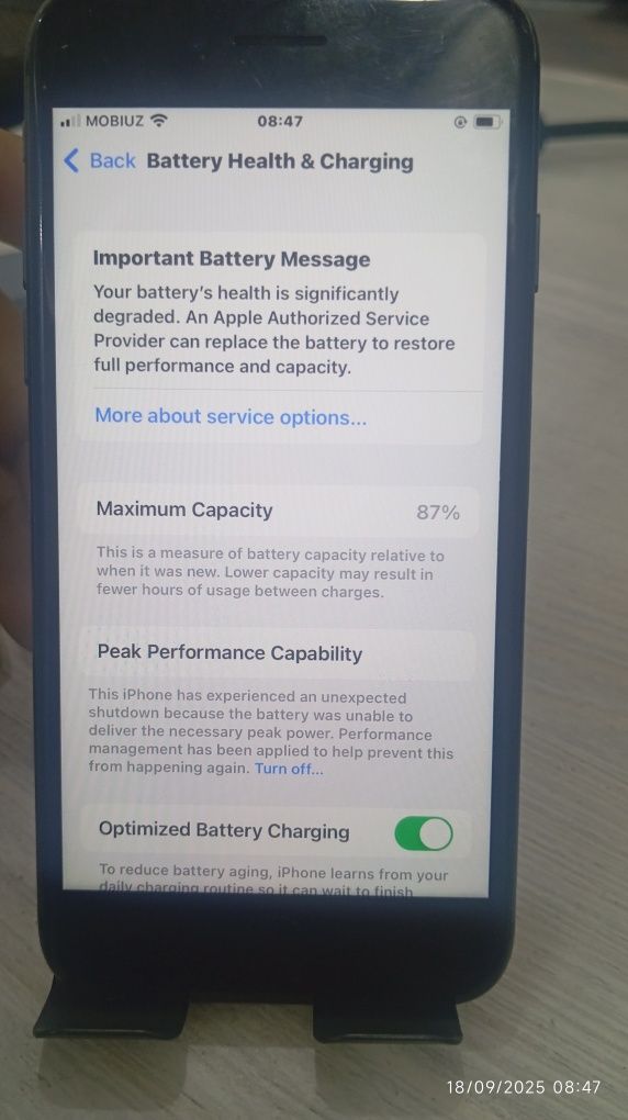 Iphone 8 LL/A 256GB yonkost 87 %