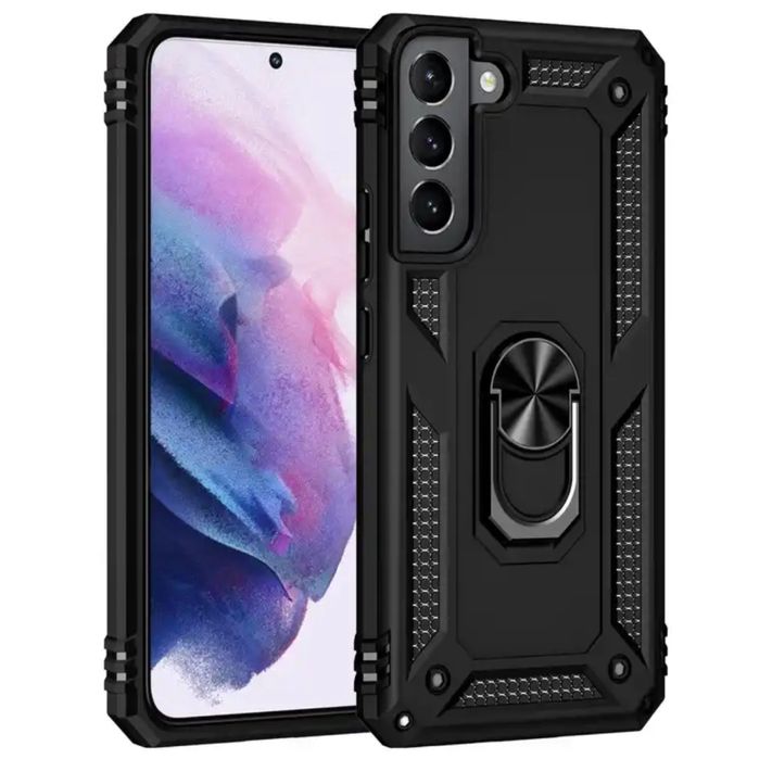 Samsung S22/S23/S24/S25/PLUS/ULTRA S24 FE Husa Anti Drop Ring Metalic