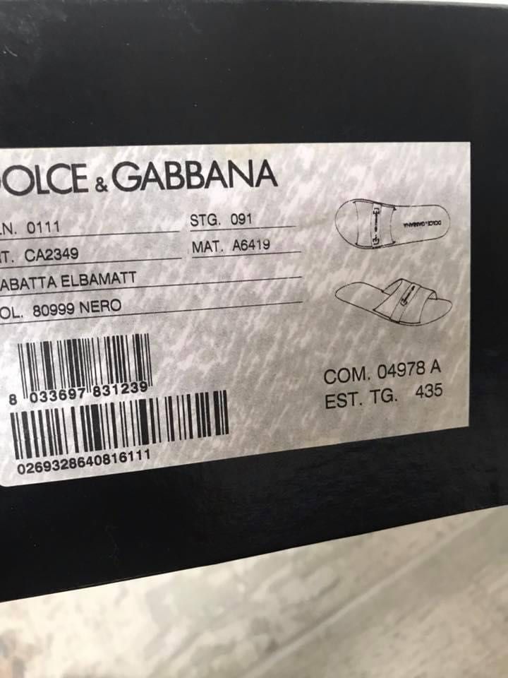 Кожени оригинални мъжки чехли Dolce & Gabbana