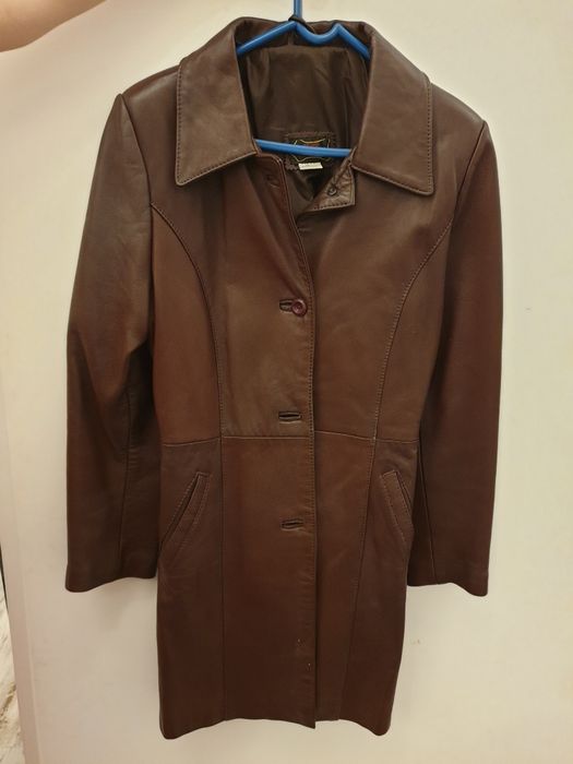 Geaca iarna piele dama fabricata Romania Sebis Florex, Marime M