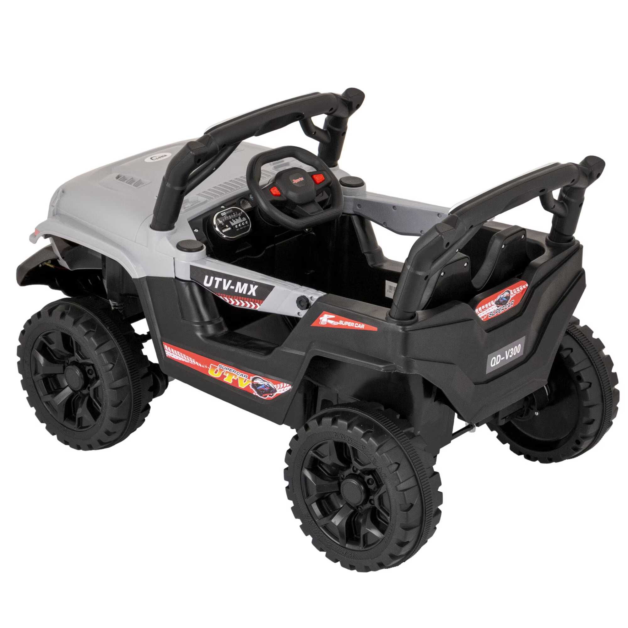 Masinuta electrica Mappy 4x4, cu lumini si sunete, Gri
