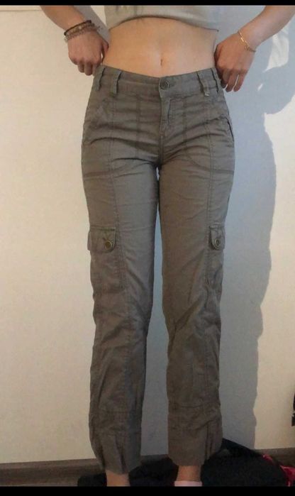 Pantaloni Calvin Klein cargo low waist