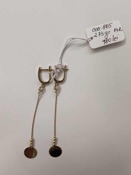 Cercei damă Aur 14k Gr 2,73 cod unic 885