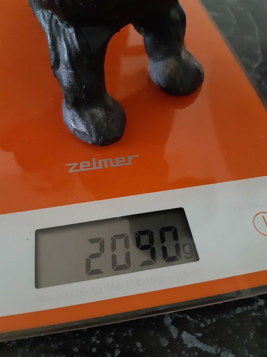 Opritoare usa de colectie, caine din fonta si urs din bronz cu maner